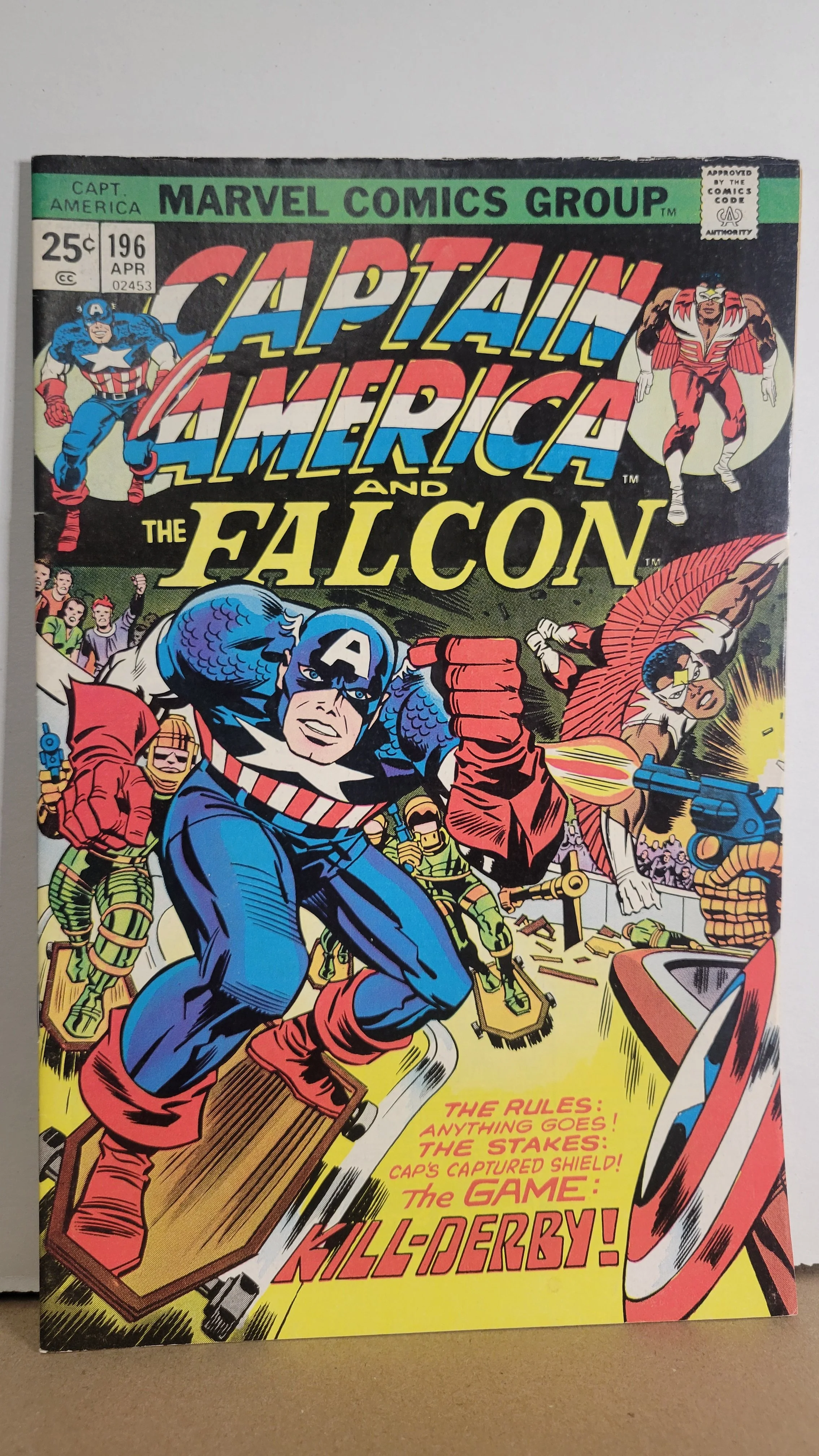 Captain America 196 Jack Kirby, Falcon, Kill-Derby! 1976 Marvel Comics