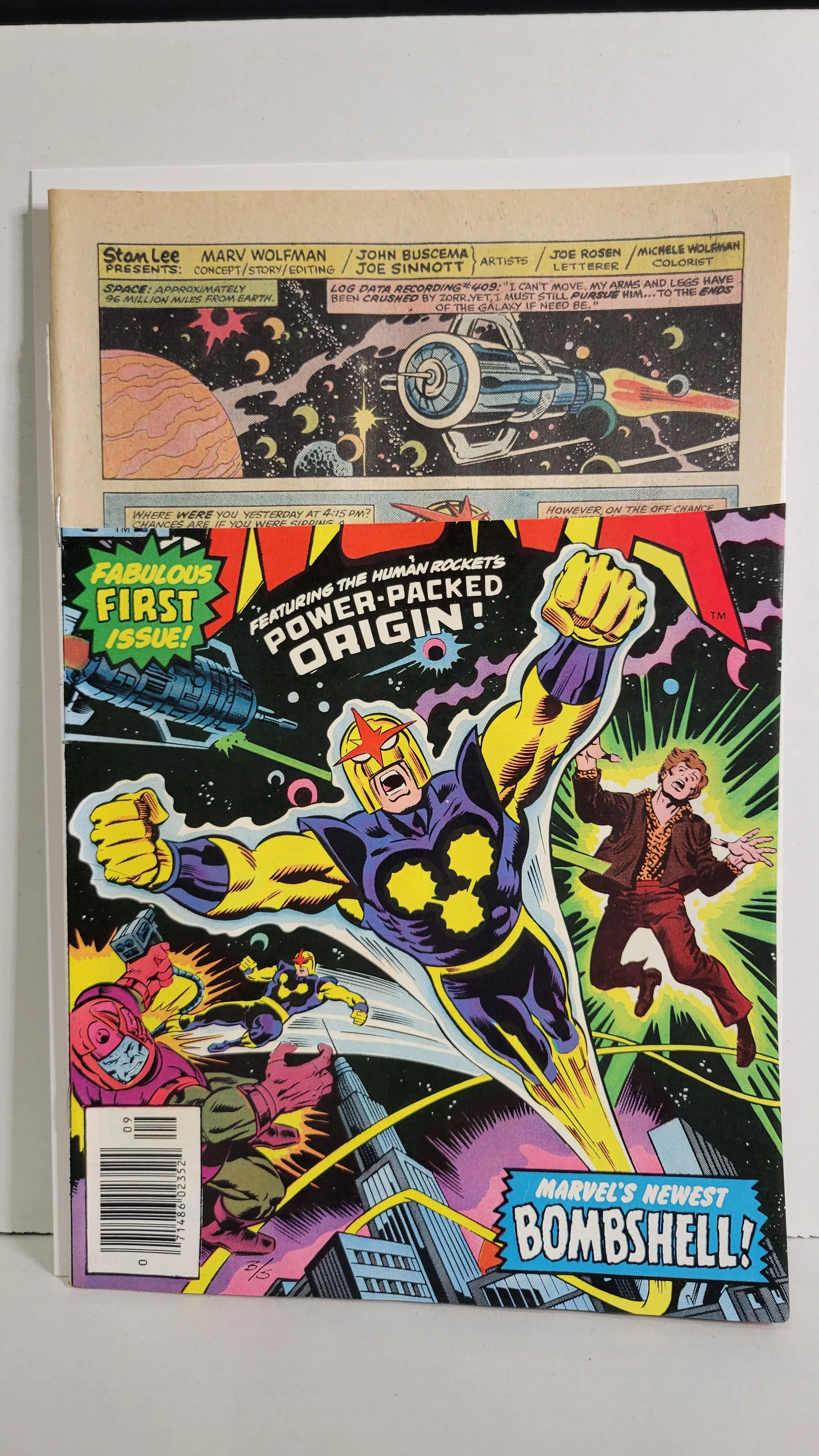 Nova 1 Fabulous First Issue! Remaindered Book! 1976 Marvel Comics