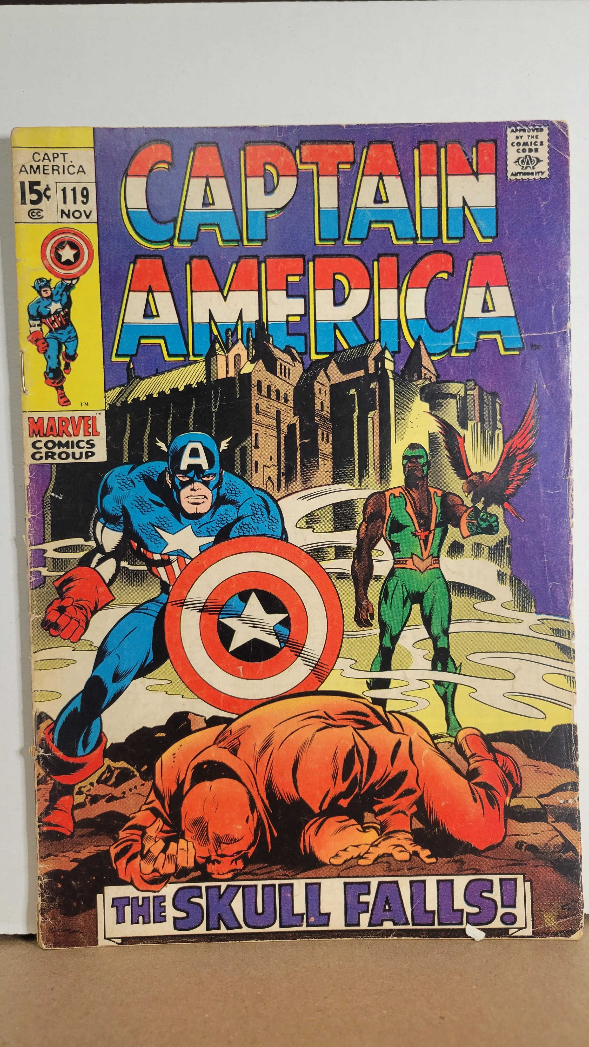 Captain America 119 Colan Falcon Cosmic Cube "destroyed" 1969 Marvel Comics