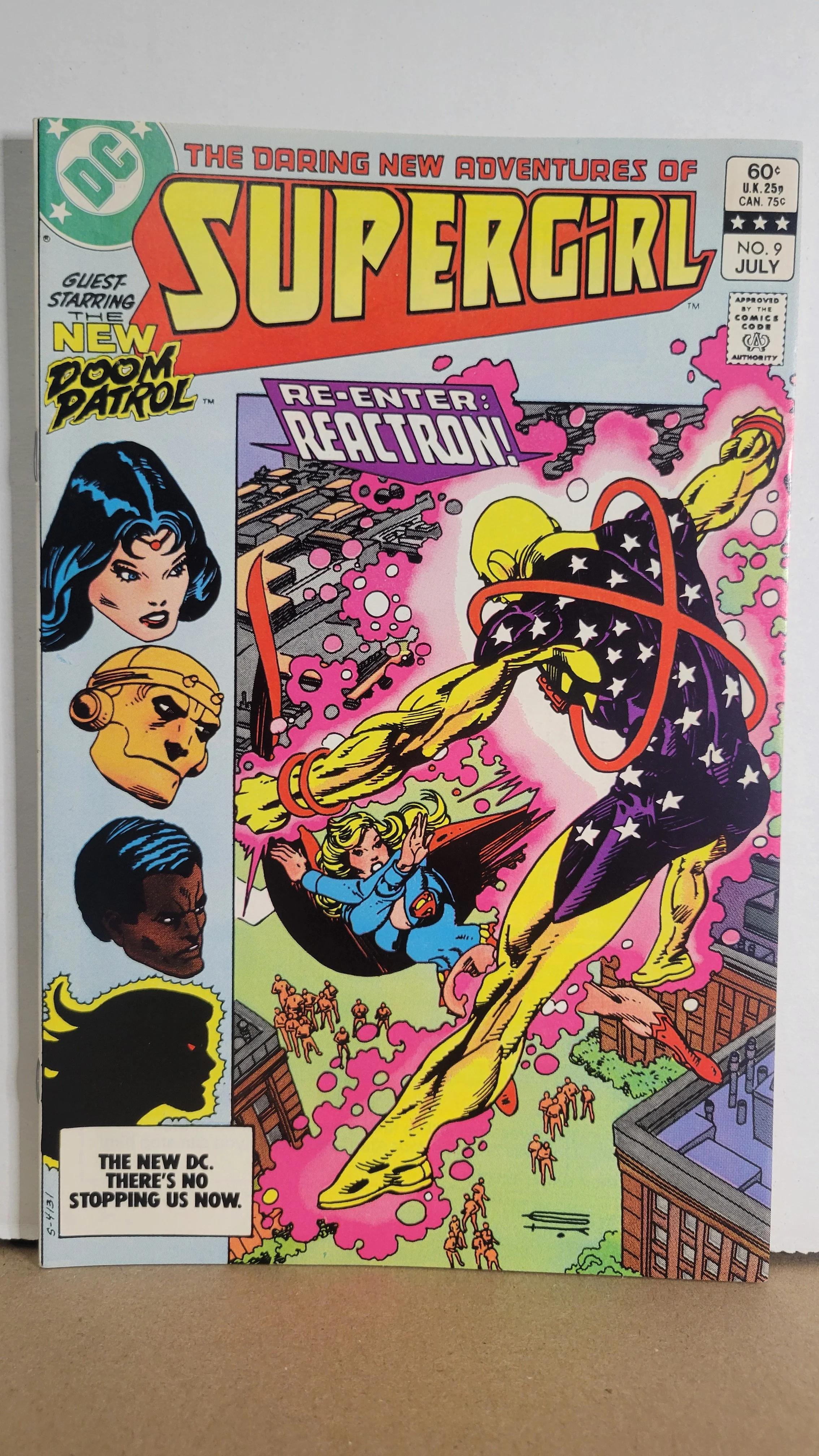 Daring New Adventures of Supergirl 9 Doom Patrol, Re-Enter Reactron! Lois Lane Bonus! 1983 DC Comics