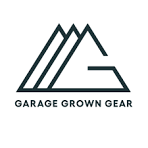 Garage Grown Gear logo with stylized mountain design and text