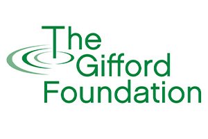 Logo of The Gifford Foundation in green text with a circular swirl design