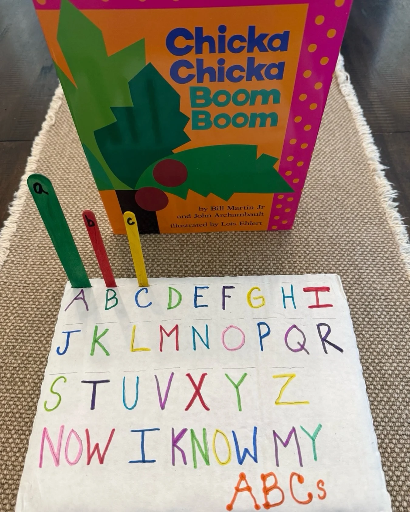 🌴Chicka Chicka Boom Boom Craft is ready to go thanks to inspiration from @crafty.moms 💕  #literacyfun #chickachickaboomboom #backtoschool2026📚✏️ #soarbeyondtherapy
