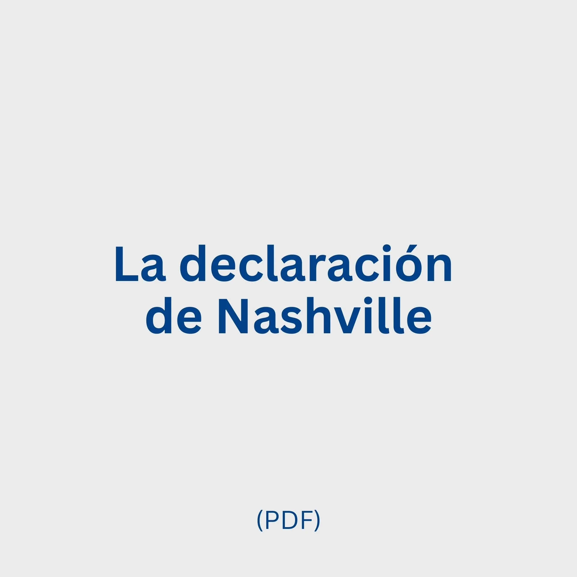 La declaración de Nashville (PDF)