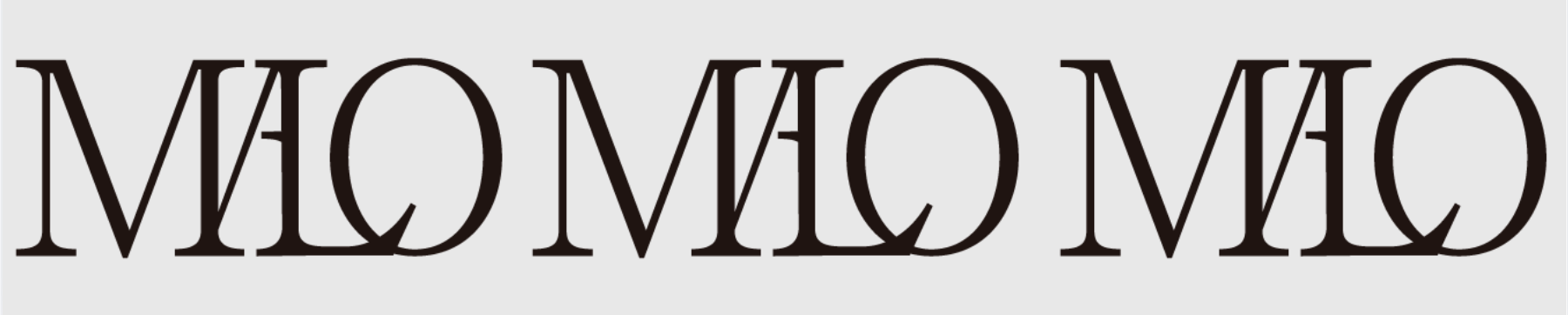 The word 'MOMOMO' written in stylized upside-down text on a light gray background.