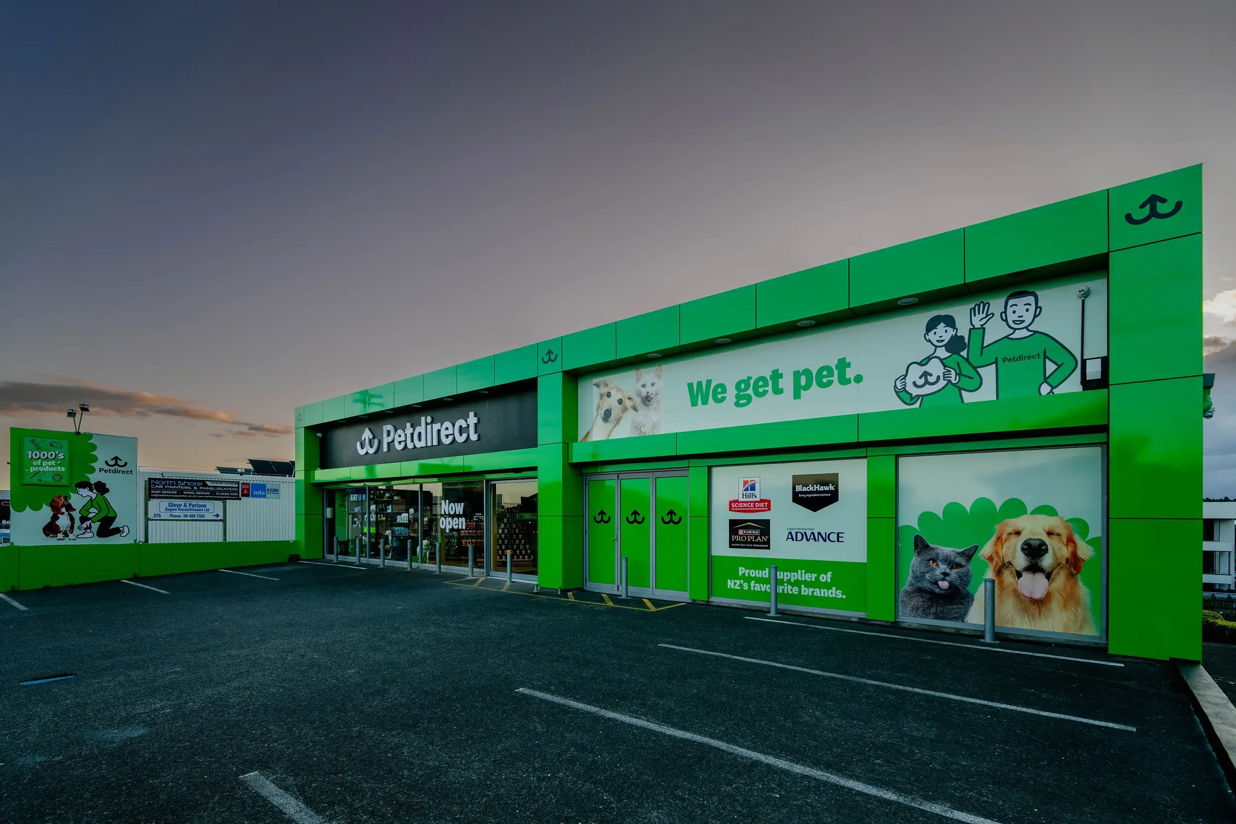 Petdirect retail store exterior showcasing brand signage