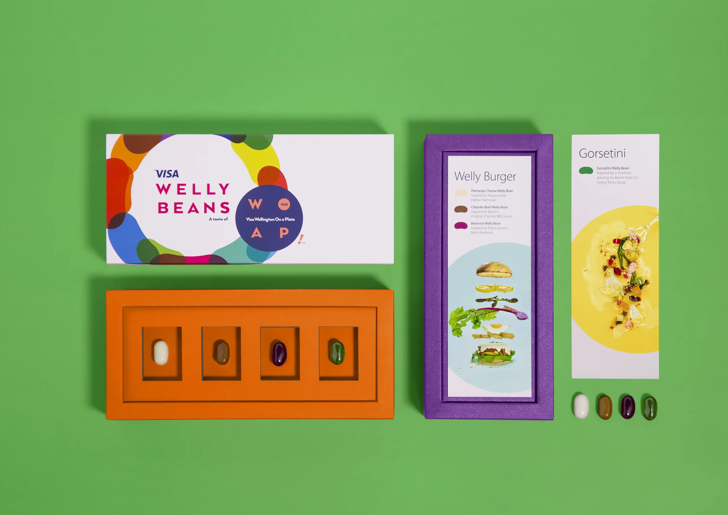 Welly Beans product photography for Visa Wellington on a Plate campaign