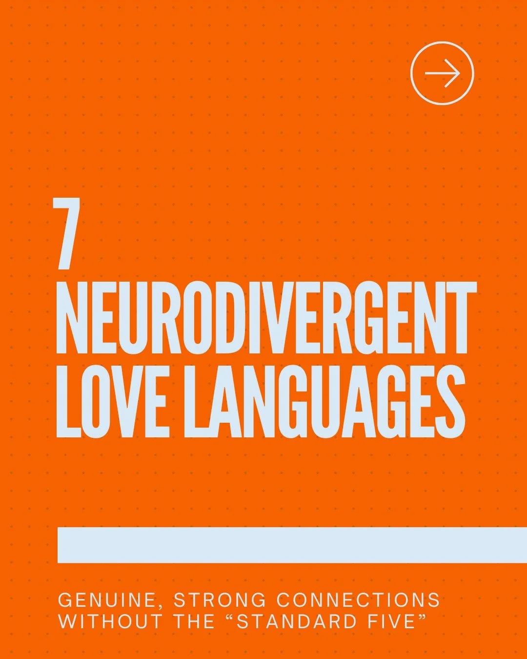 Connection can look differently depending how your brain is wired 🧠⚡️

The traditional love language models don't always capture how the neurodivergent community builds safety, trust, and intimacy.

For many of us, love is quieter, less transactiona