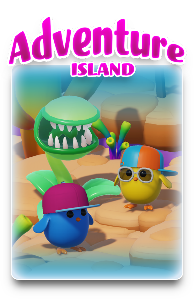 MixUp FixUp Adventure Island theme image showing the chiggies exploring outside.