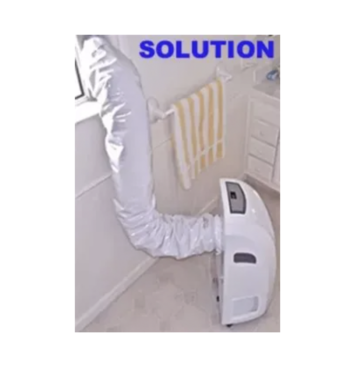 An image showing the Air Conditioner Insulator Sleeve cooling the tube, and the word 'SOLUTION' written at the top of the image.