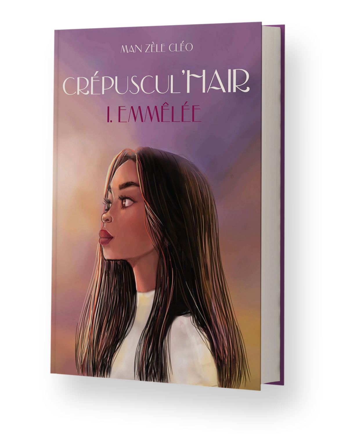 Couverture du livre Crépuscul'HAIR de Manzèle Cléo. Illustration de Nicholle Kobi