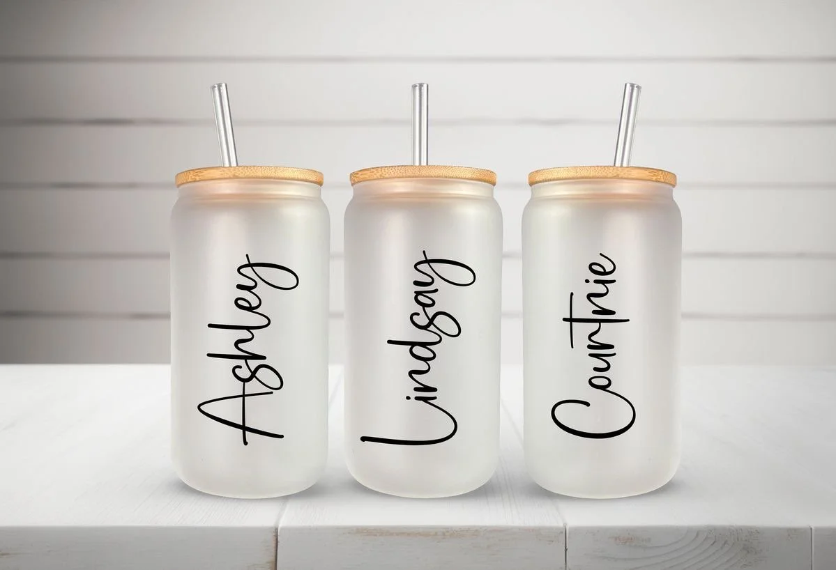 Personalized Clear & Frosted Tumbler | Custom Name
