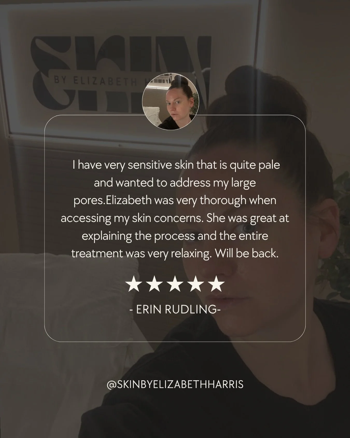 Reviews like this mean so much.

Every treatment begins with a conversation about your skin concerns, goals, and comfort level so your experience can be fully customized to you.

Thank you, Erin, for trusting me with your skin. 🤍

📍 Kensington, Cal