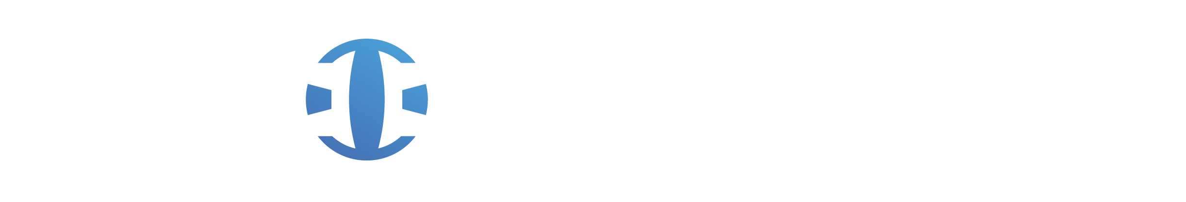 Logo with circular blue symbol and text 'Who We Are'