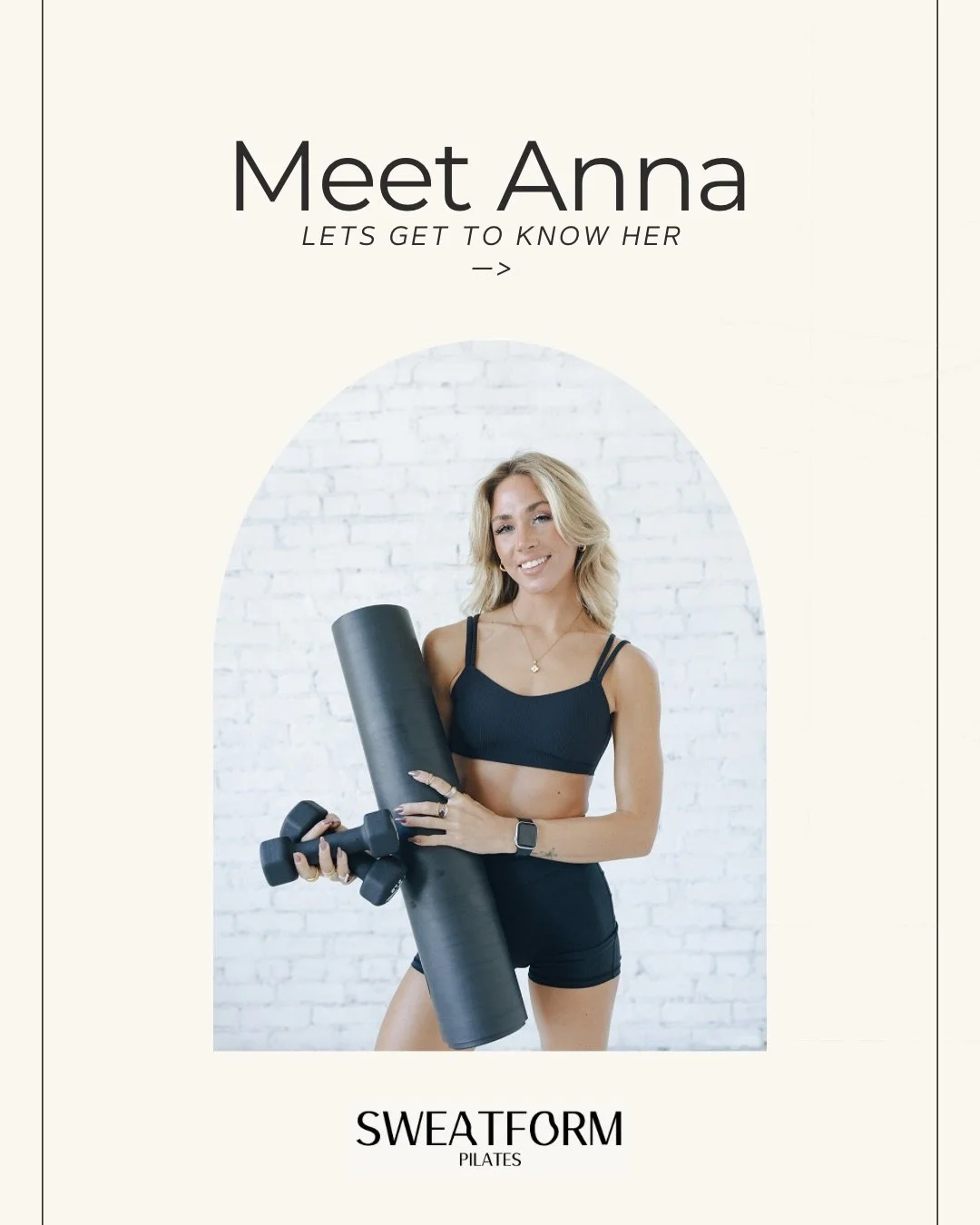 ✨ Meet Anna! ✨

After falling in love with Pilates through her own journey, Anna knew she wanted to help others experience that same connection to movement. Pilates became more than just a workout for her &mdash; it became a space to feel strong, gro