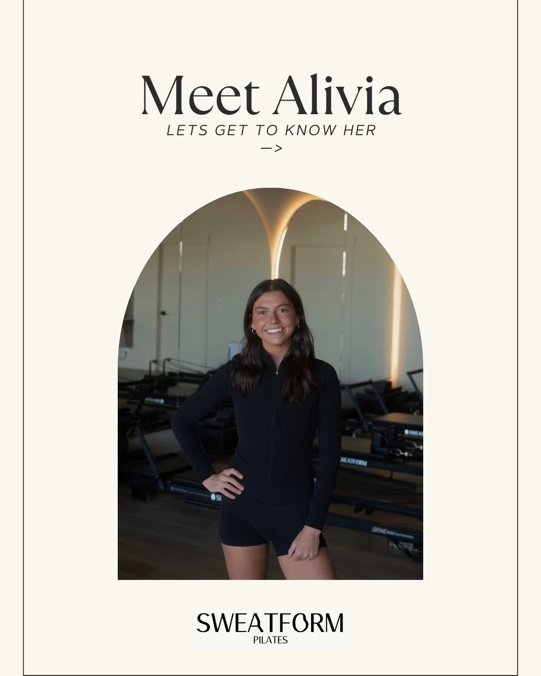 ✨ Meet Alivia! ✨

Alivia has always valued health and wellness, but it wasn&rsquo;t until she found Pilates that movement truly clicked. It gave her a deeper connection to her body, built strength, and became something she genuinely looked forward to