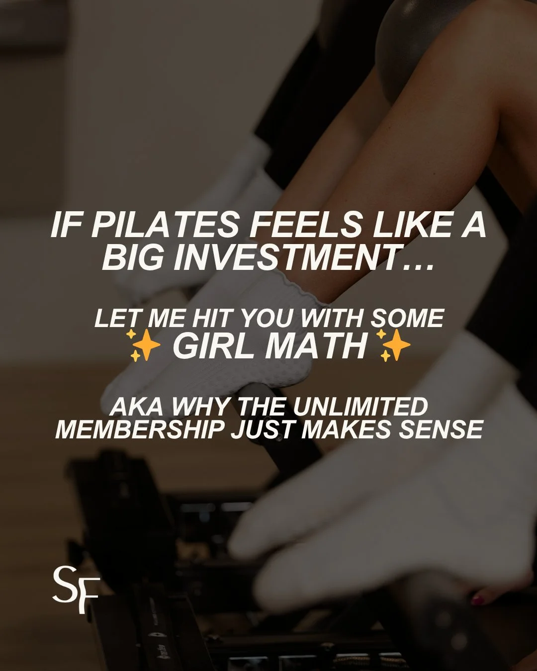 Pilates girl math: the more classes you take, the cheaper each class gets 💁&zwj;♀️⁠
But really &mdash; when you&rsquo;re actually using your membership, showing up consistently, and feeling stronger every week&hellip; it feels worth it every single 