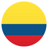 Bandera de Colombia con franjas amarilla, azul y roja