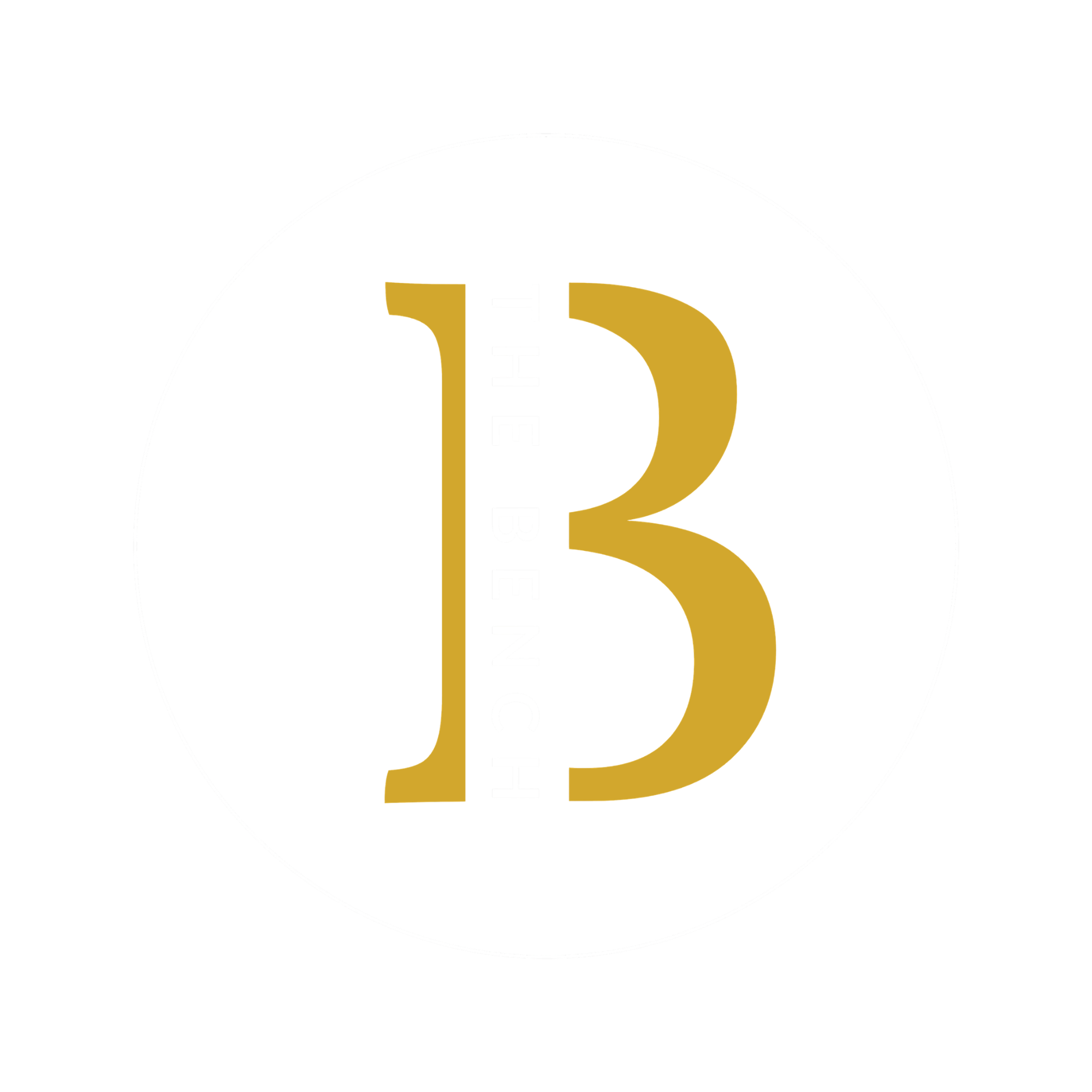 The Bench footer logo in white and gold