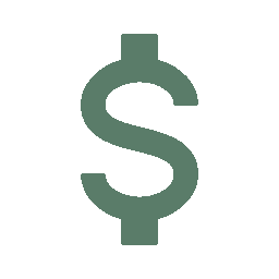 Large dollar sign symbol.