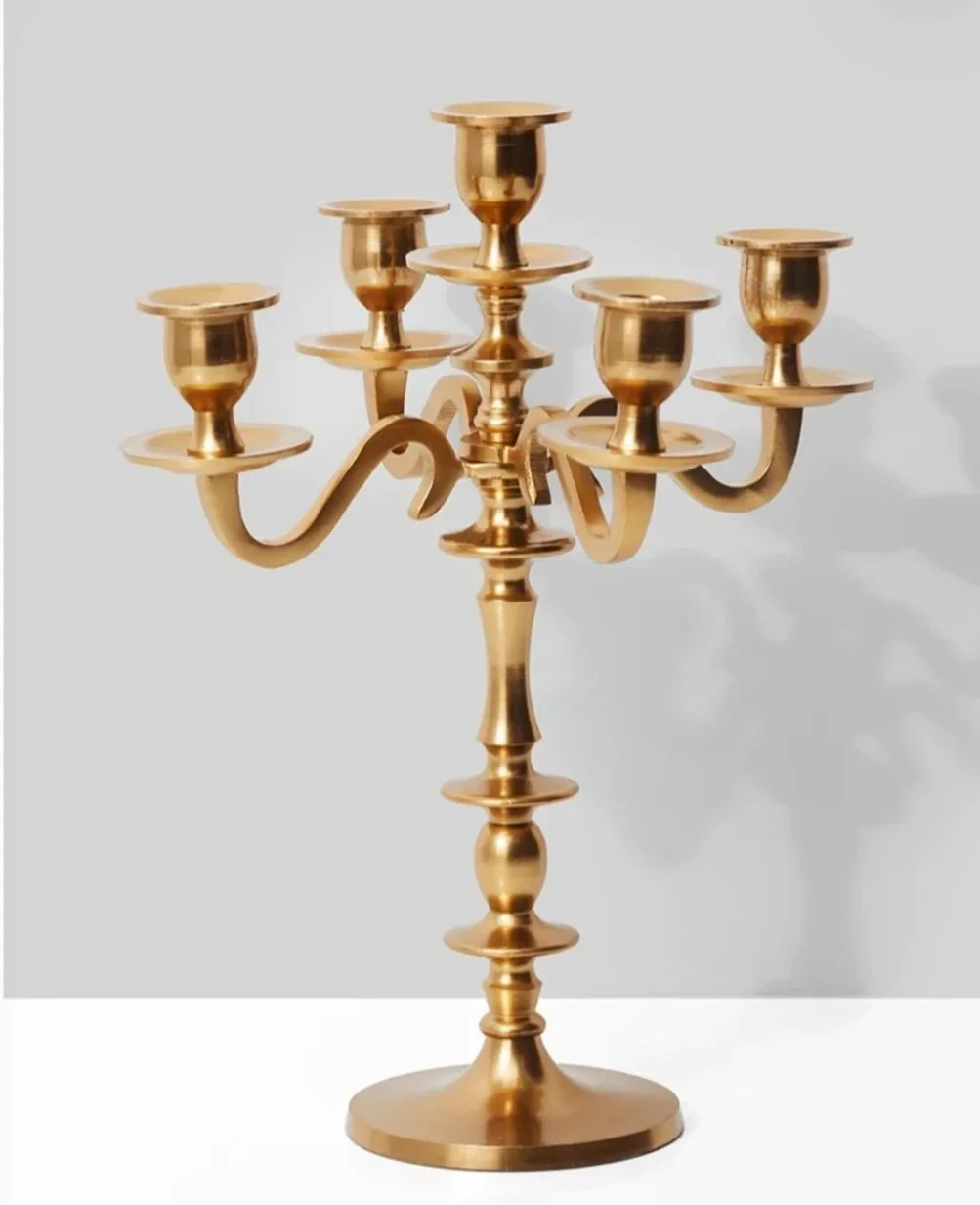 Gold candelabra 14"tall