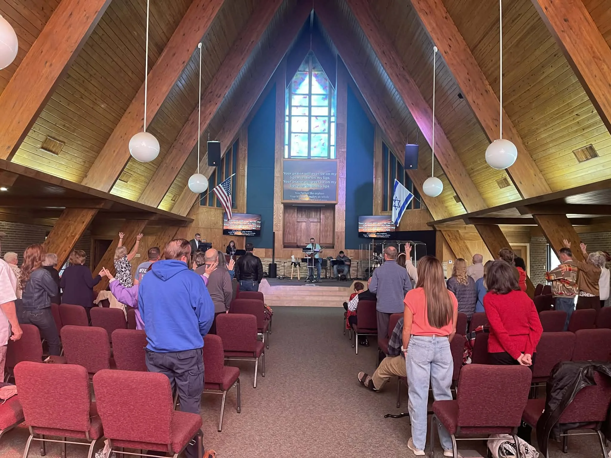 worship in church sanctuary