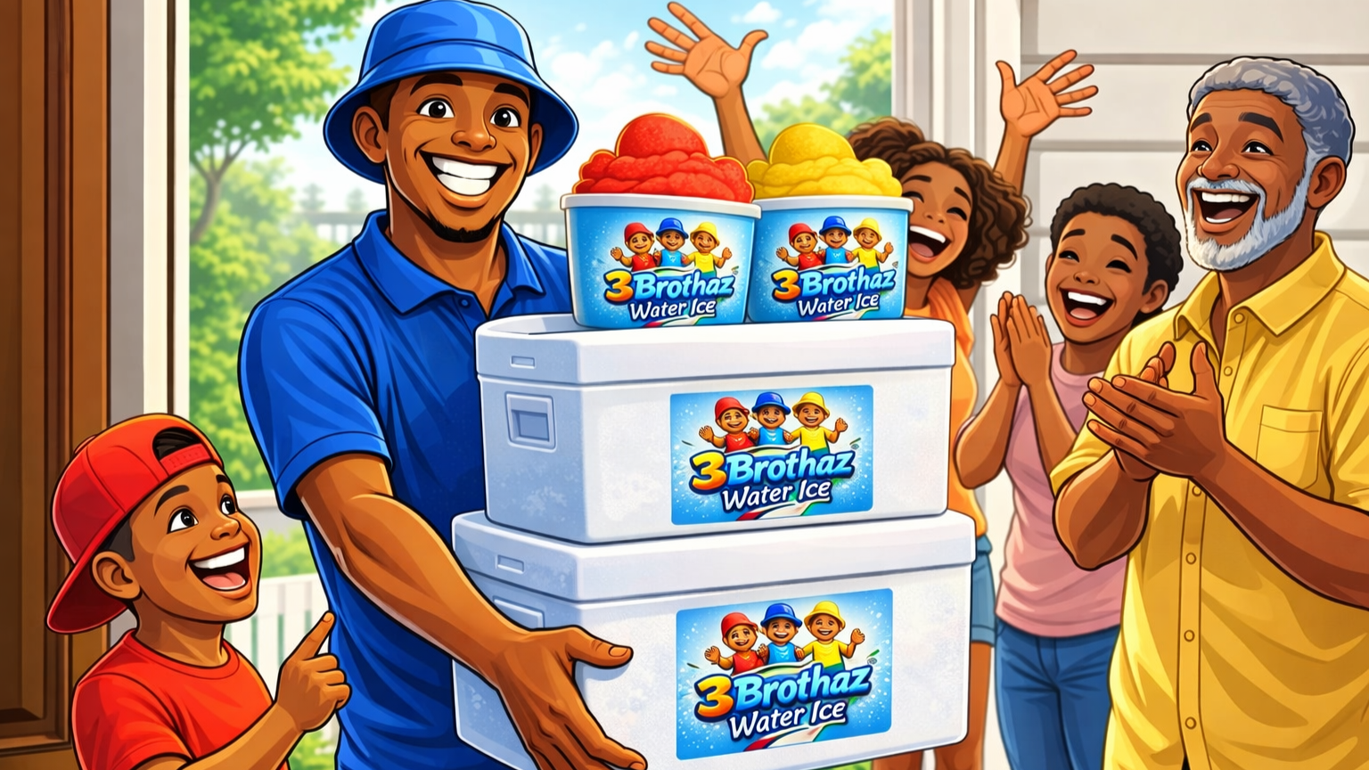 Joyful delivery of 3brothaz water ice