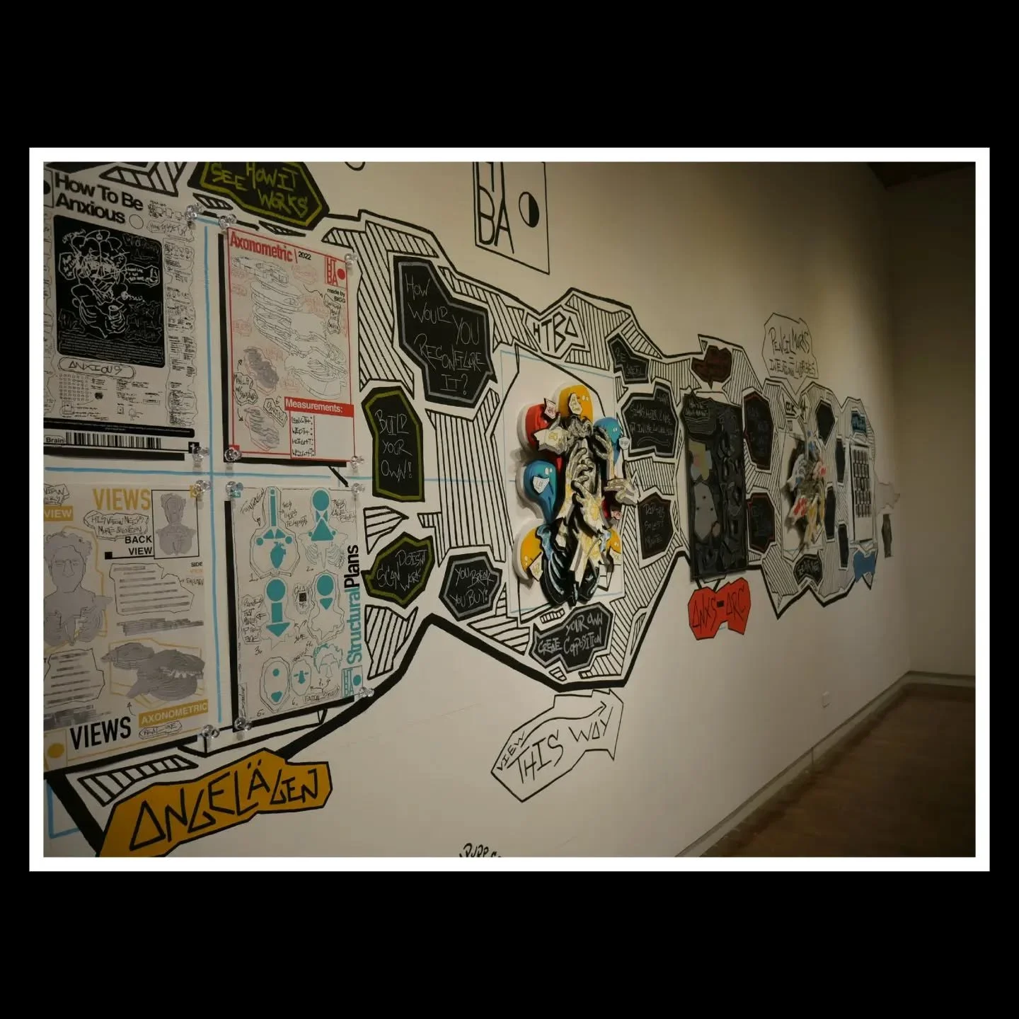 Close ups of each work from HTBH shown @utsa.school.of.art main gallery from February 6,2023

#anxiety #mentalhealthawareness #utsa #art #interactive