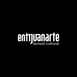 Logotipo del Festival Cultural Entijuanarte en fondo negro