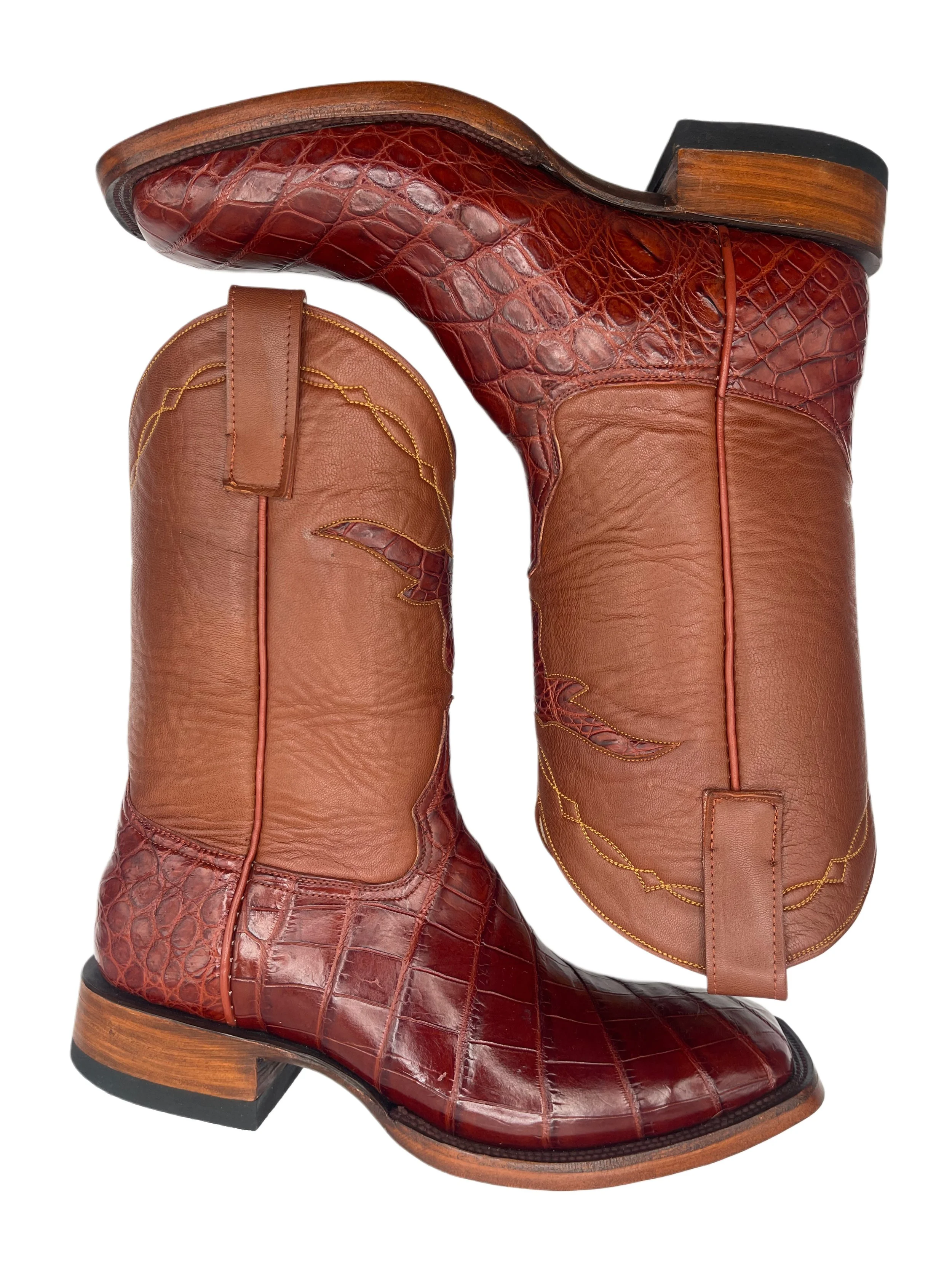 Caiman Crocodile Tobacco Cherry Belly