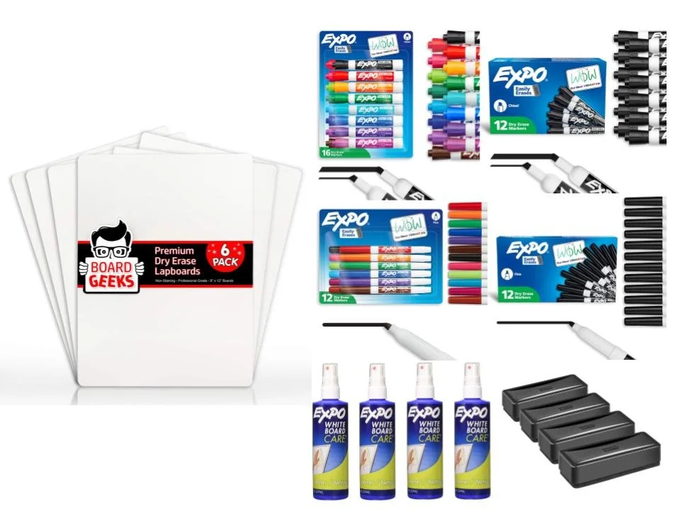 Dry Erase Marker and Board Bundle