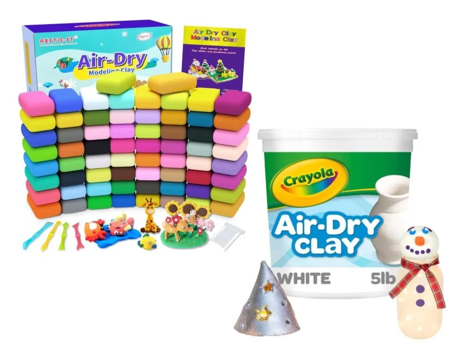 Air Dry Modeling Clay Colored and White