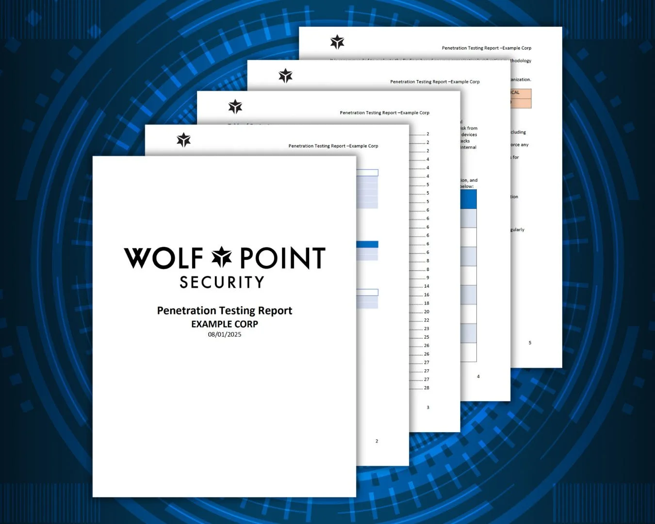 Sample report for a penetration test