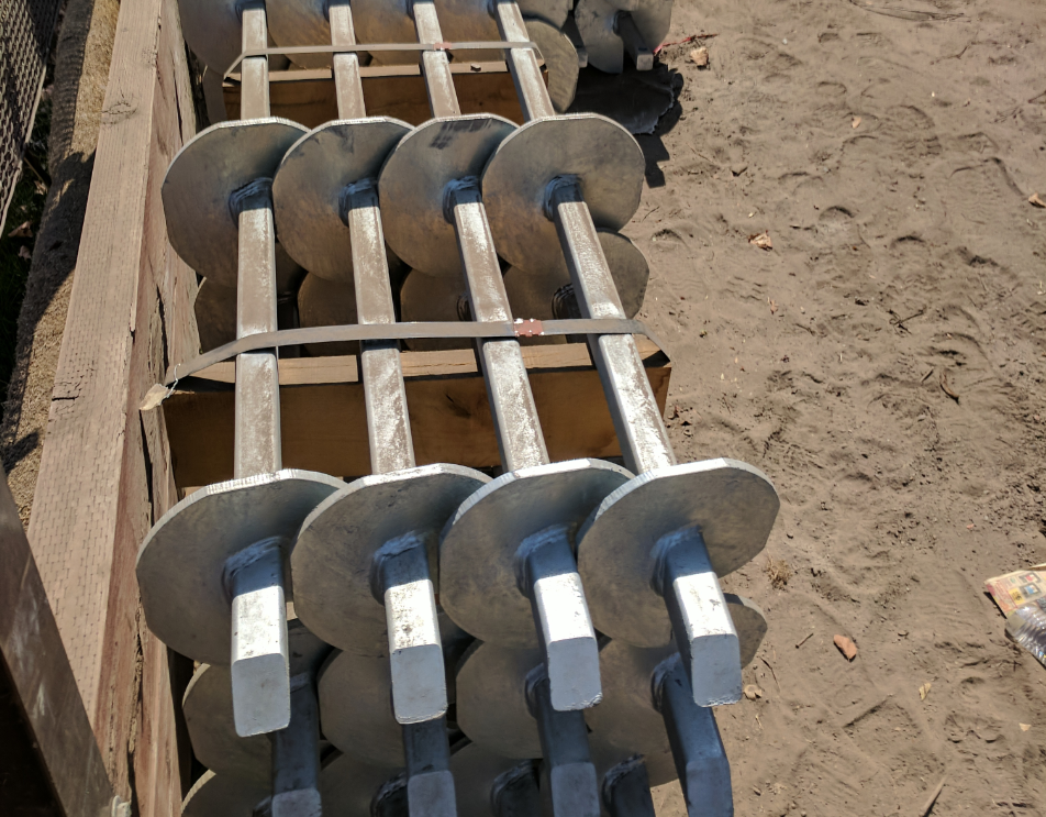 An example of helical piles