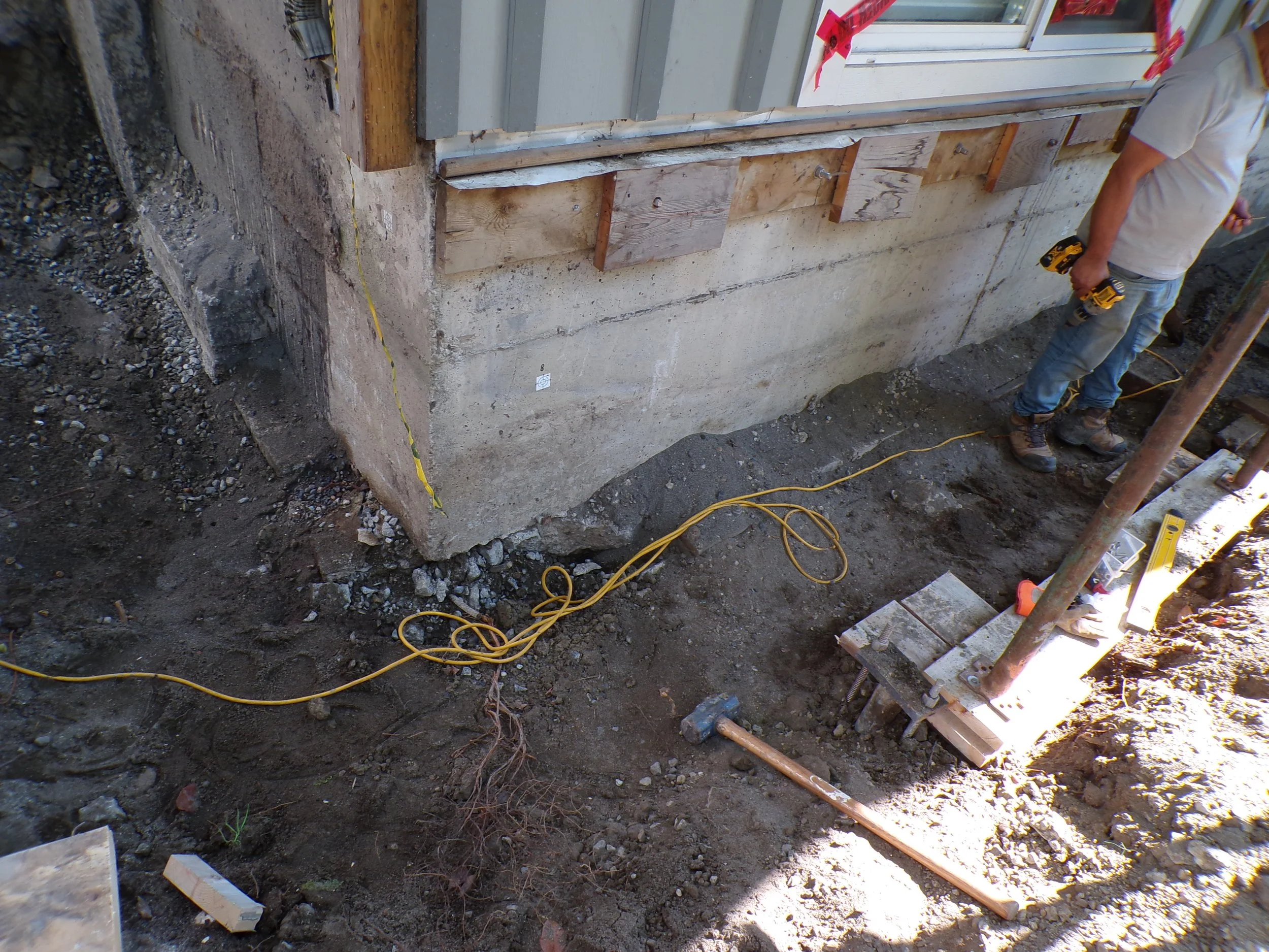 The foundation prior to pile installation