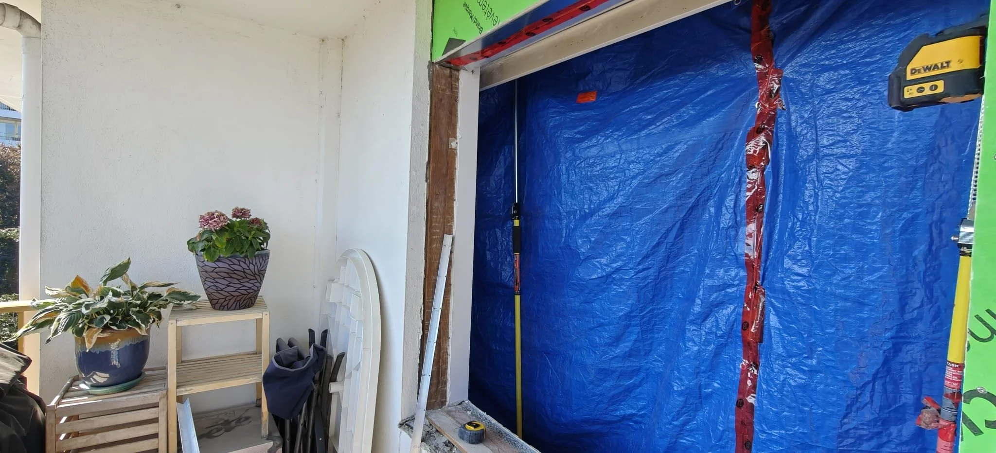 Window installation in progress