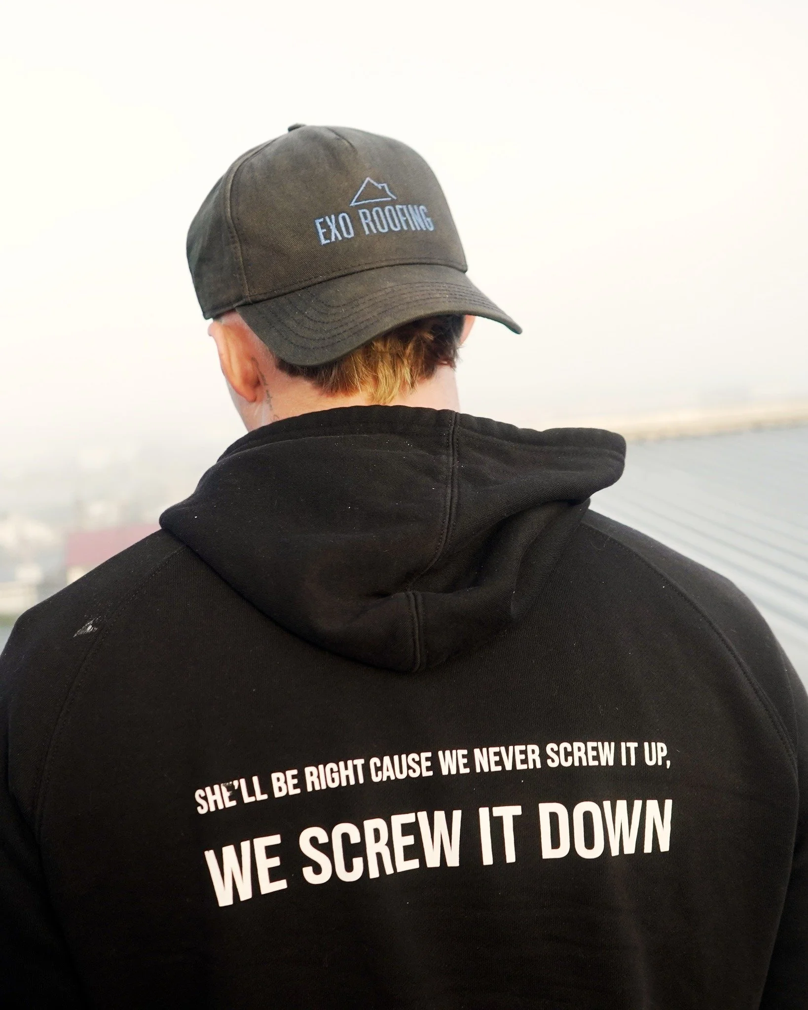 Not just a hoodie. It's the whole business model. 

#exoroofing #roofingdoneright #aucklandroofer #screwdown