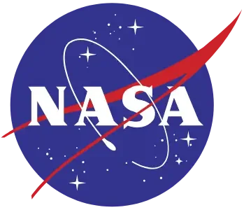 NASA logo with blue and gray text