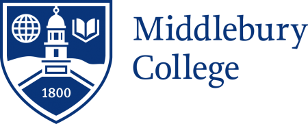 Middlebury College logo featuring a shield with a lighthouse, globe, and open book.
