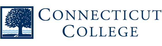 Connecticut College logo featuring a stylized tree and waves