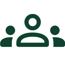 Icons of three people, representing a group or team.