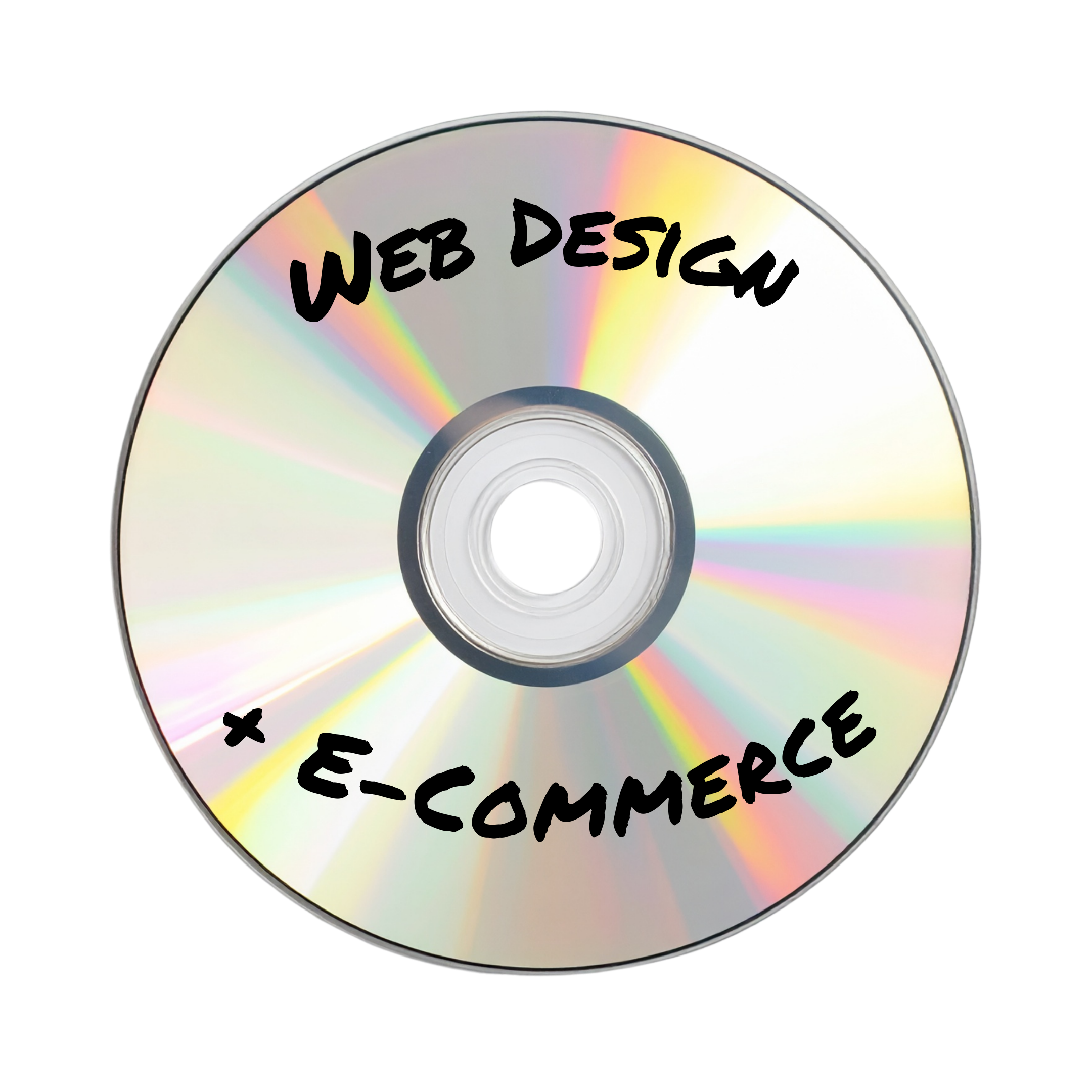 CD labeled “Web Design” and “E-Commerce” 