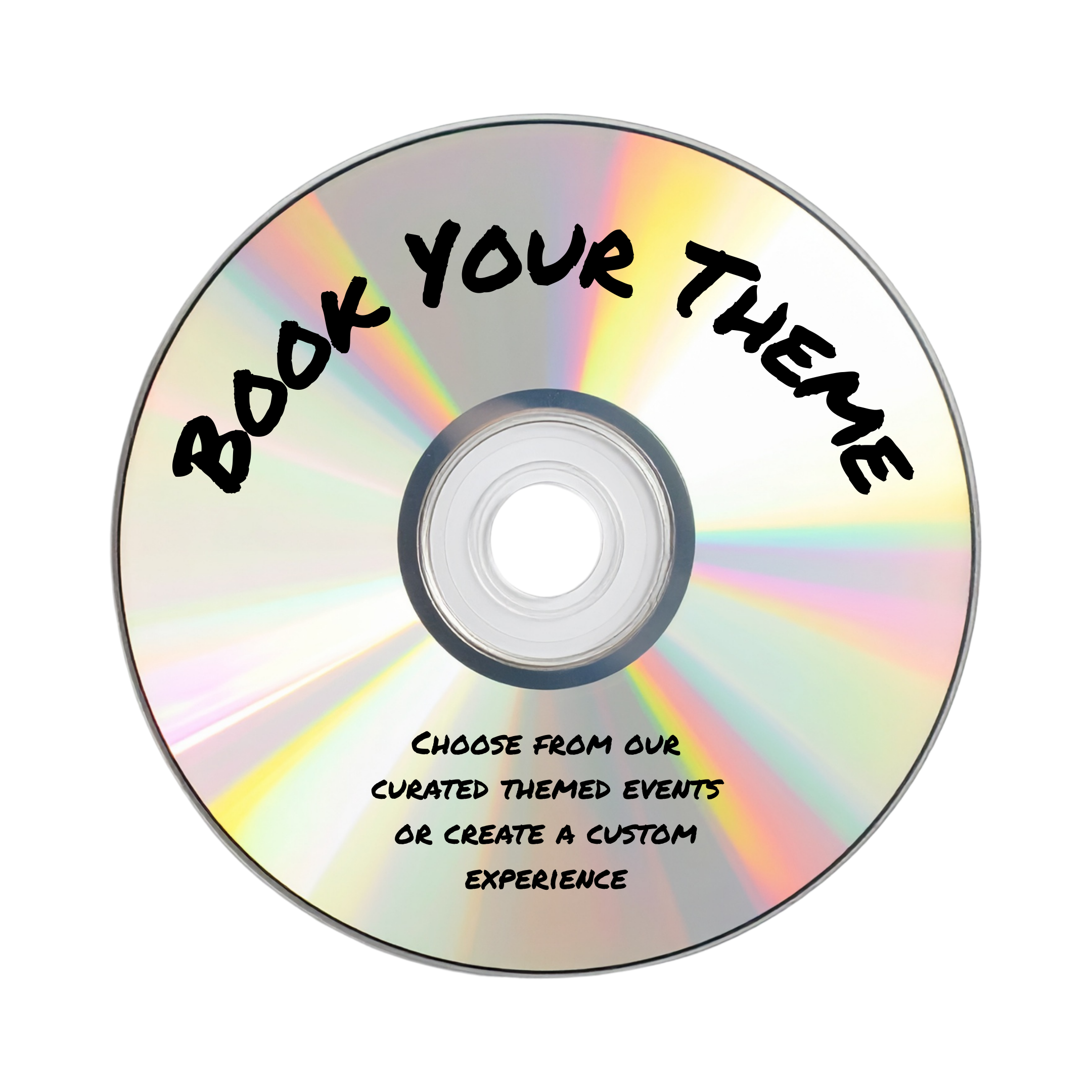 CD labeled "Book your Theme" 