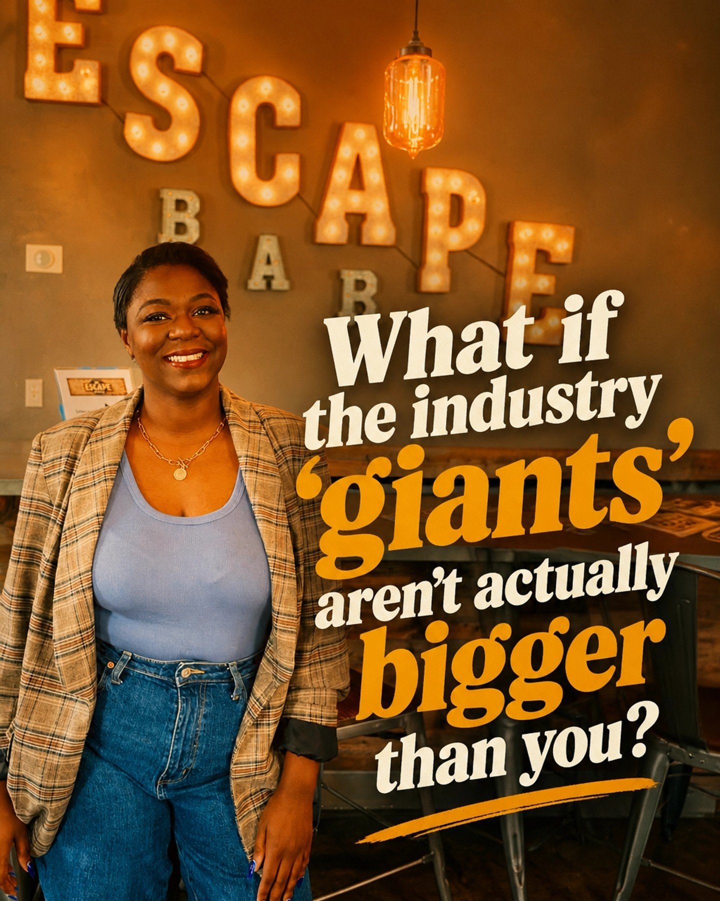 What if the industry "giants" aren't actually bigger than you?

Maybe you just haven&rsquo;t realized what you&rsquo;re carrying.

We&rsquo;re told to be louder.
To post more.
To build a persona that fits the "loud" business mold.
