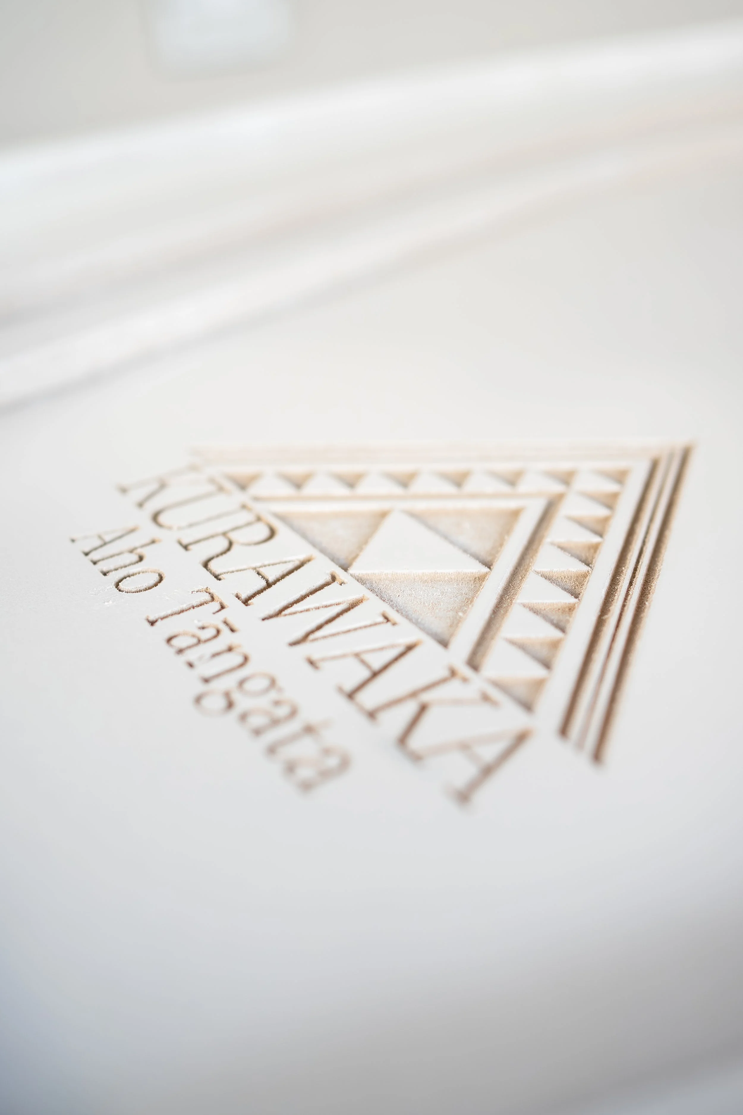 Close-up of the Kurawaka Aho Tangata Logo