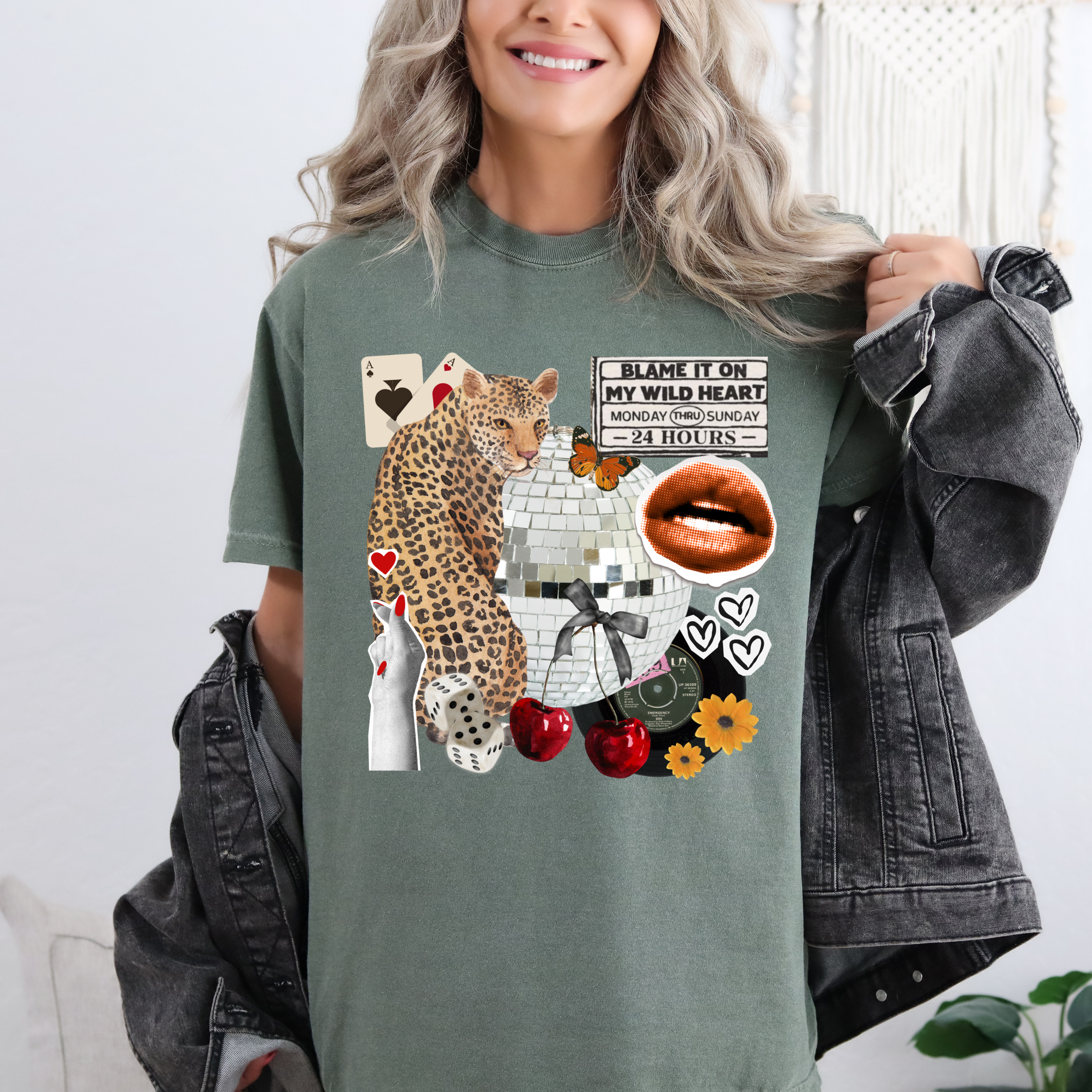 Wild Cheetah Collage PNG