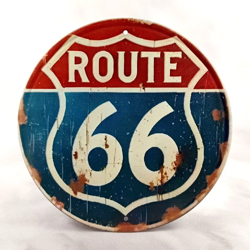 Plaque Métal Vintage Bar & Pub ROUTE 66