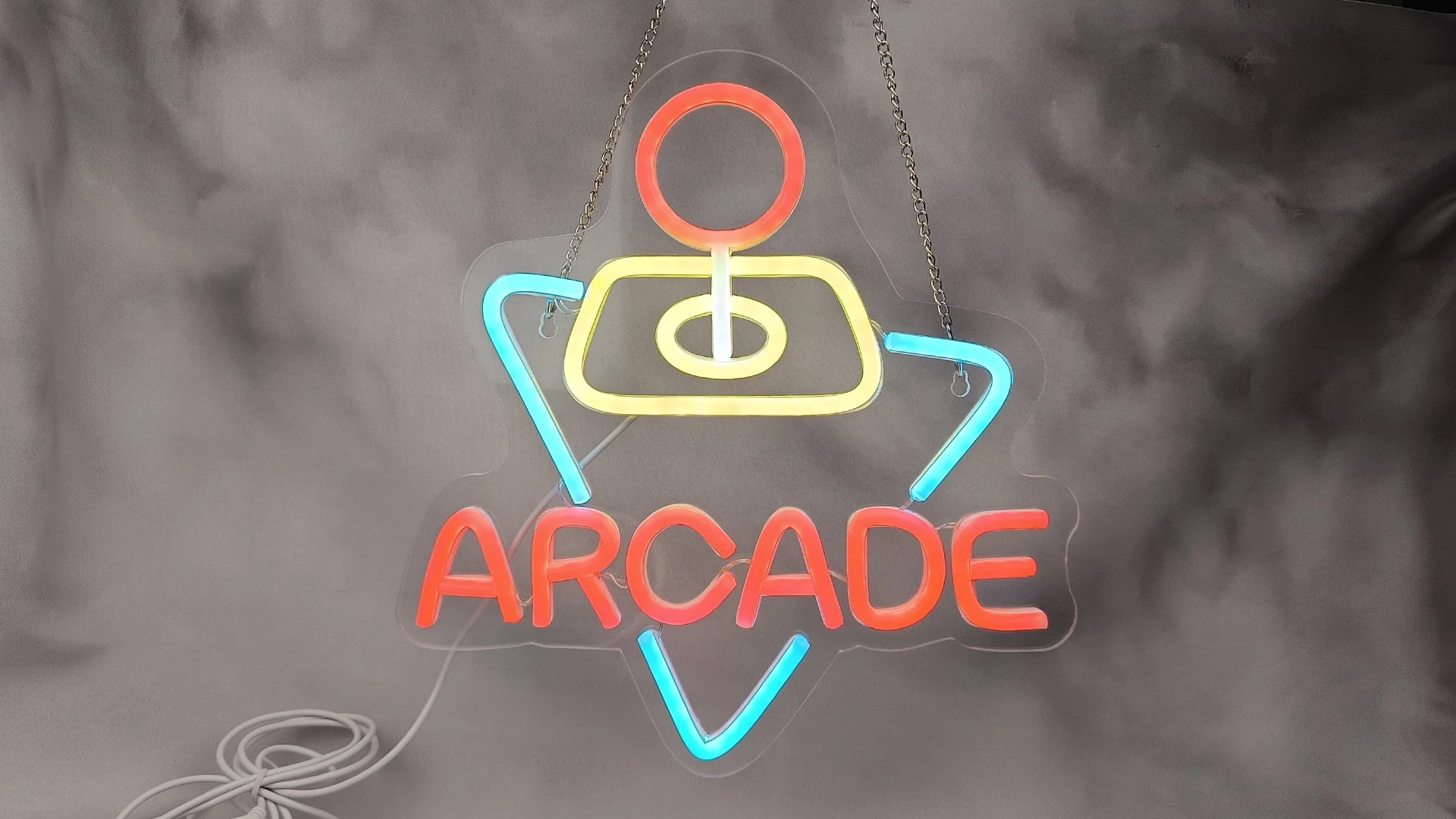 Néon LED ARCADE ambiance borne d’arcade, salle de jeux rétro, gaming, jeu vidéo, espace détente, bar arcade, game room, déco vintage rétro, joystick, pixels, univers gaming, jeux de café