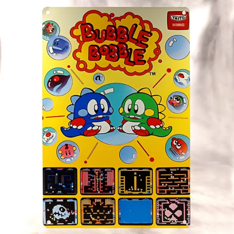 2050202345 BUBBLE BOBBLE Fond Jaune mini Screen Game logo Taito.jpg