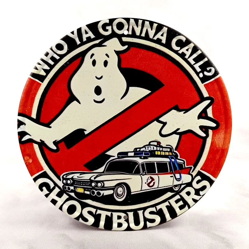 Plaque Métal Vintage Flipper SOS FANTOMES Who Ya Gonna Call ?